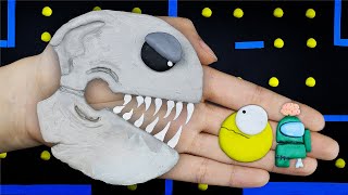PACMAN Monster vs Among Us Zombie | Game PACMAN Stop Motion