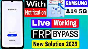 Finally Notification Method:- Samsung A14 5G {A146B} Frp Bypass | A14 Frp Android 14/15 Remove FRP