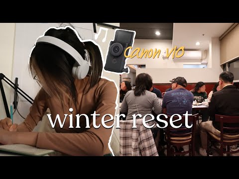 Productive Winter Reset Quitting Twitch Canon V10 Vlog Test College Life LA Living 