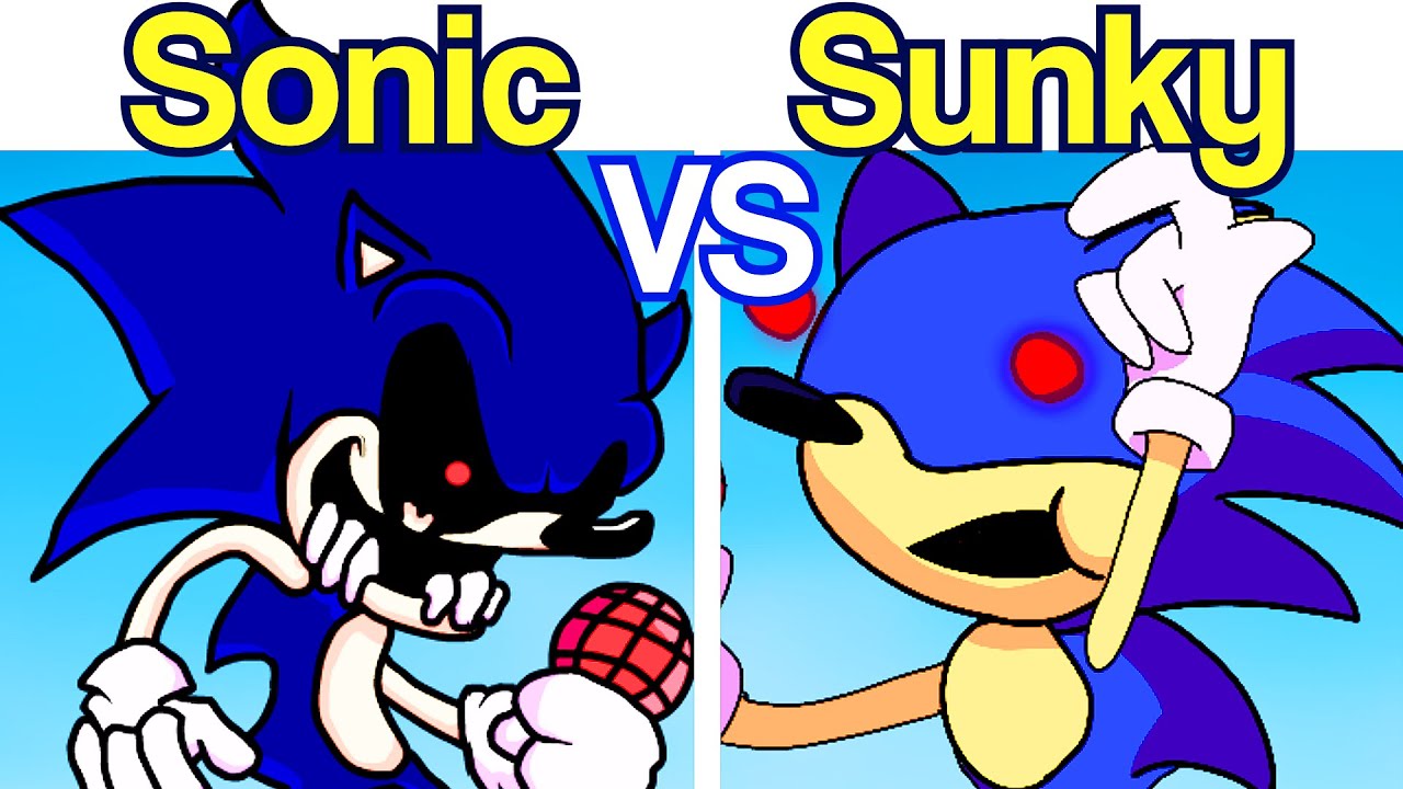 Friday Night Funkin' VS SONIC.EXE 1.5 FULL WEEK + Cutscenes (Secret Sunky /  Sunky.MPEG) (FNF Mod) 