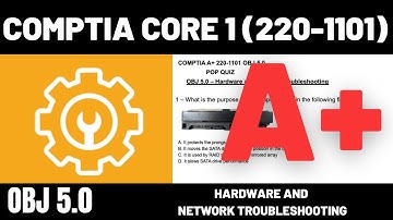 CompTIA A+ Core 1 (220-1101) OBJ 5.0 Hardware & Network Troubleshooting PopQuiz3