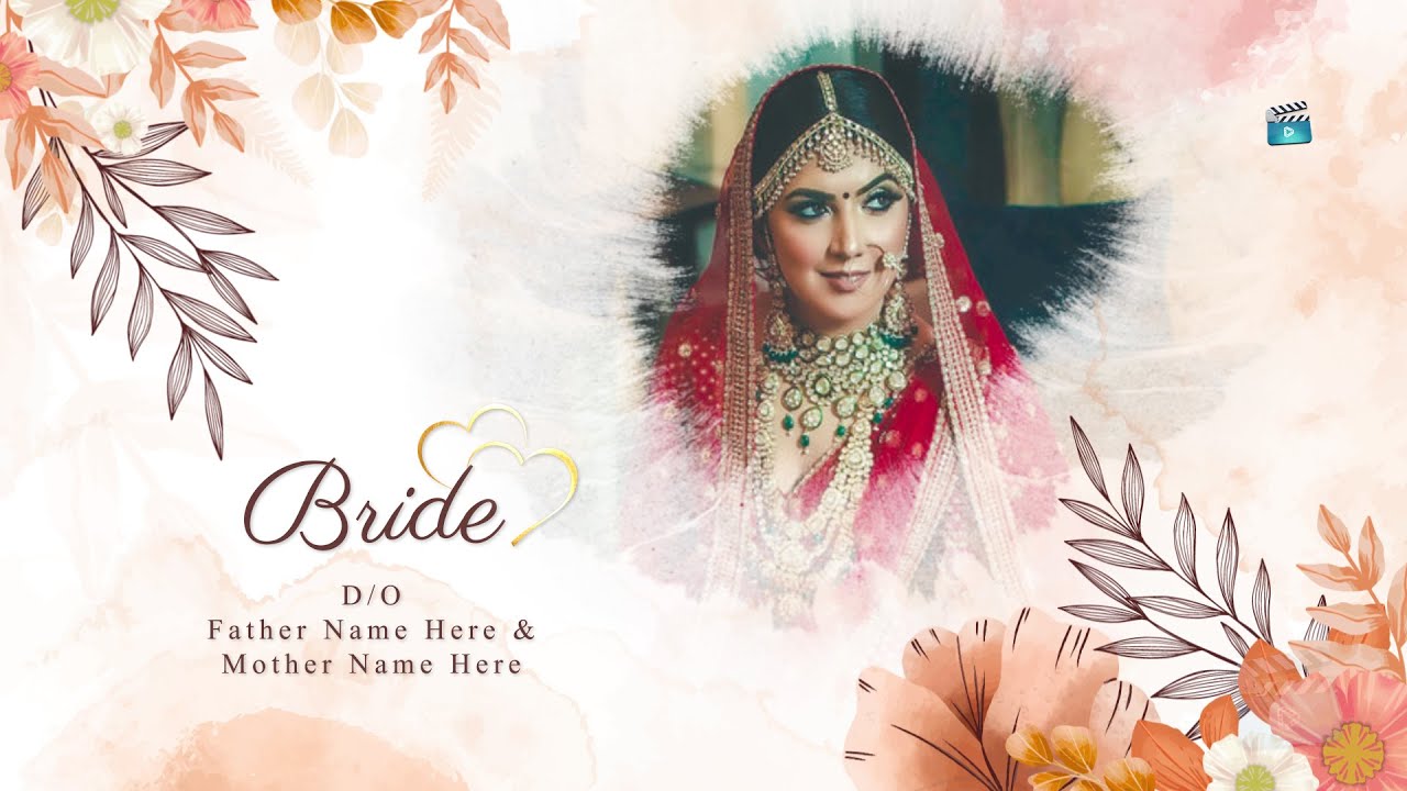 Save The Date GC049 Floral Wedding Invitation Video For WhatsApp