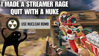 I MADE A TIKTOK STREAMER RAGEQUIT WITH MY NUKE...(1V1)