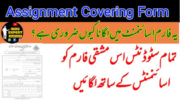 Aiou Assignment Covering Form | Aiou Pert For Hand writing Assignment | Aiou Mashqi Form matric FA
