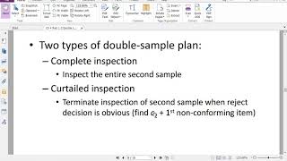Double sampling plan for attribute part 2 Wealth