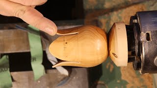 Woodturning | Wooden Tulip - From Scrap Apple, Mahogany and Padauk