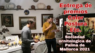 concurso Ornitologico 2021, entrega de premios