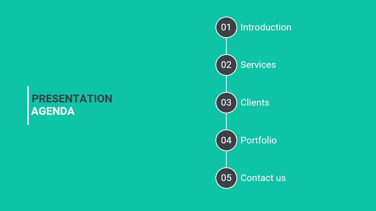 how to introduce agenda in presentation