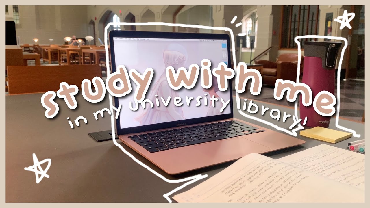 Here's a study vlog in my unis very aesthetic library m. Has