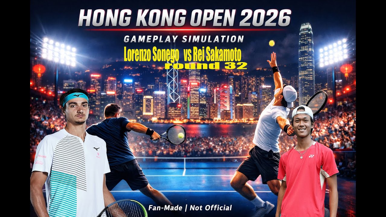 Hongkong Open | Lorenzo Sonego   vs Rei Sakamoto  | [5 JAN 2026] | Gameplay Simulation
