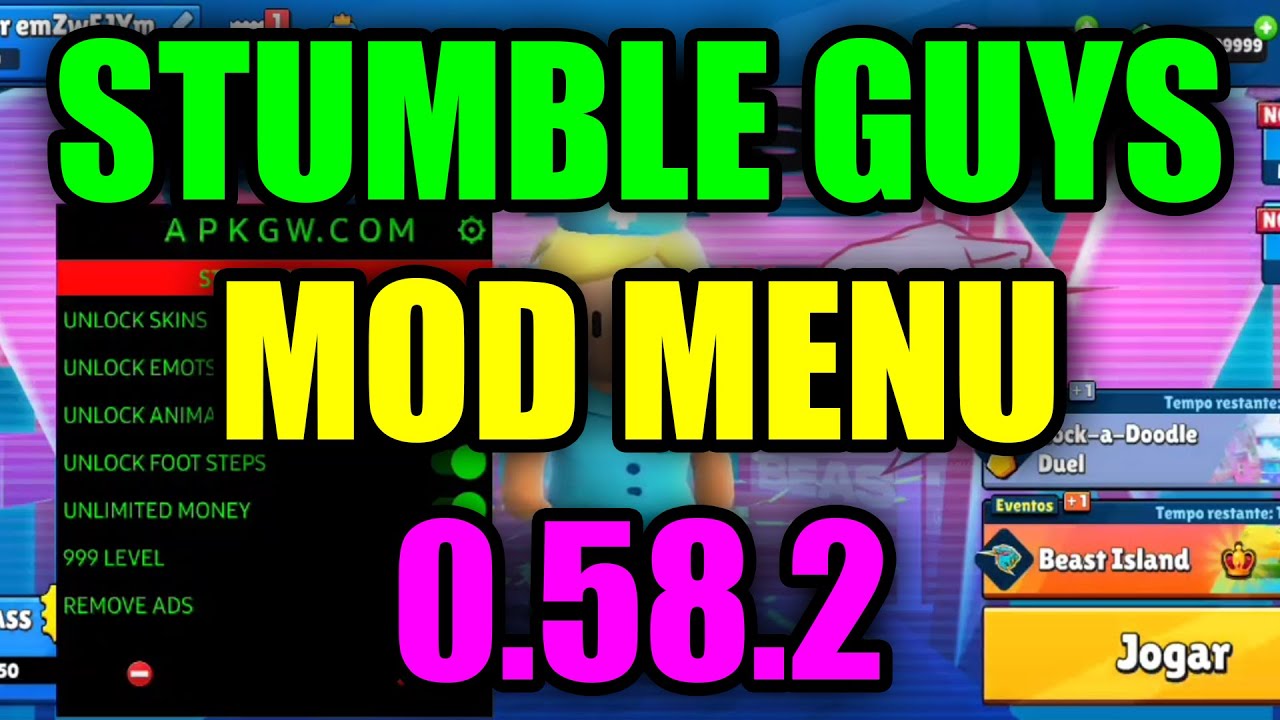 stumble guys mod menu 0.58