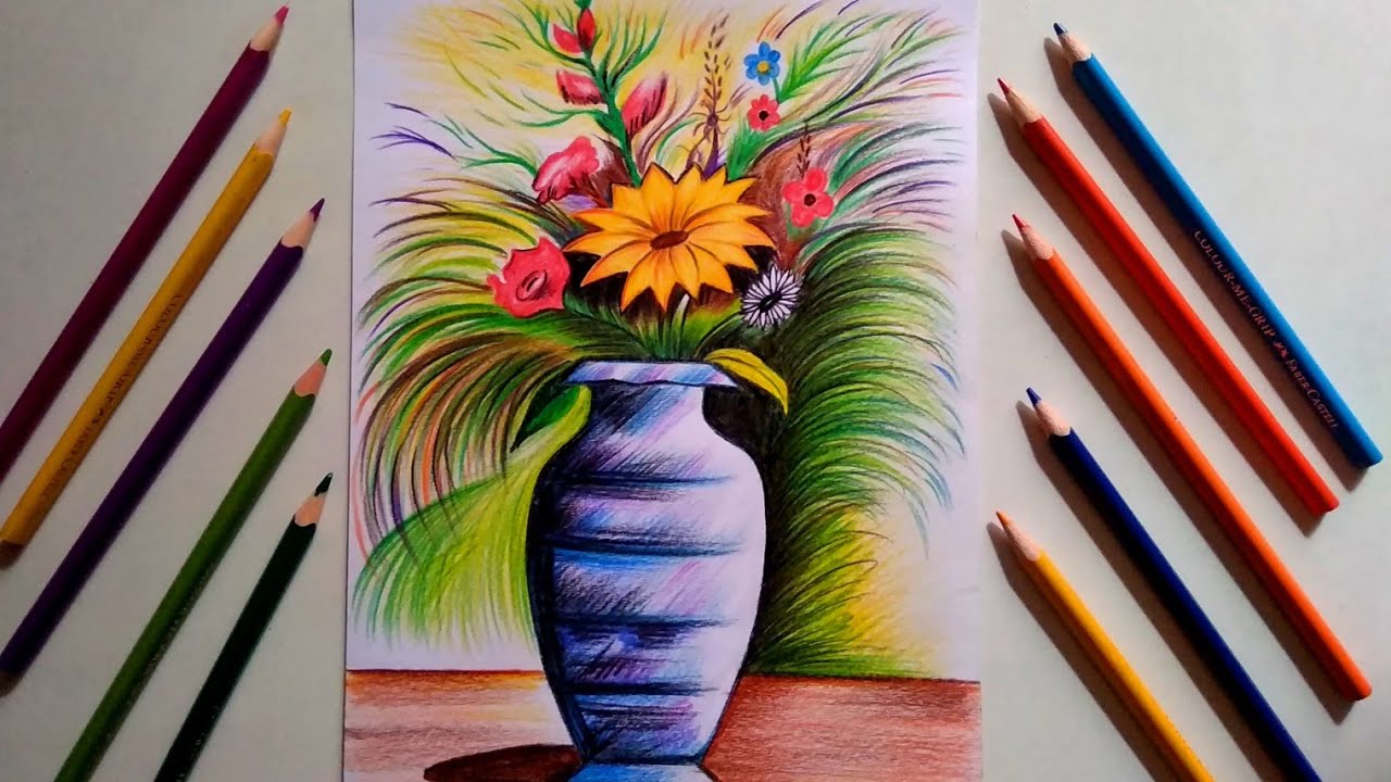 Featured image of post Art Easy Flower Vase Drawing Images With Colour / 20,000+ vectors, stock photos &amp; psd files.