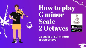 How to play G minor Scale 2 octaves on Violin| La Scala di Sol minore 2| Tutorial Dancla App Eng Sub