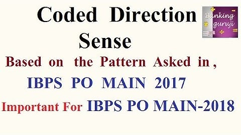 Coded Direction Sense High Level // For IBPS PO MAIN 2018