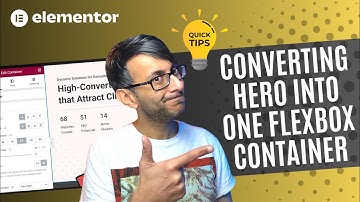 How to Convert and correct a Hero Banner to a One Container Flexbox - Elementor Wordpress Tutorial