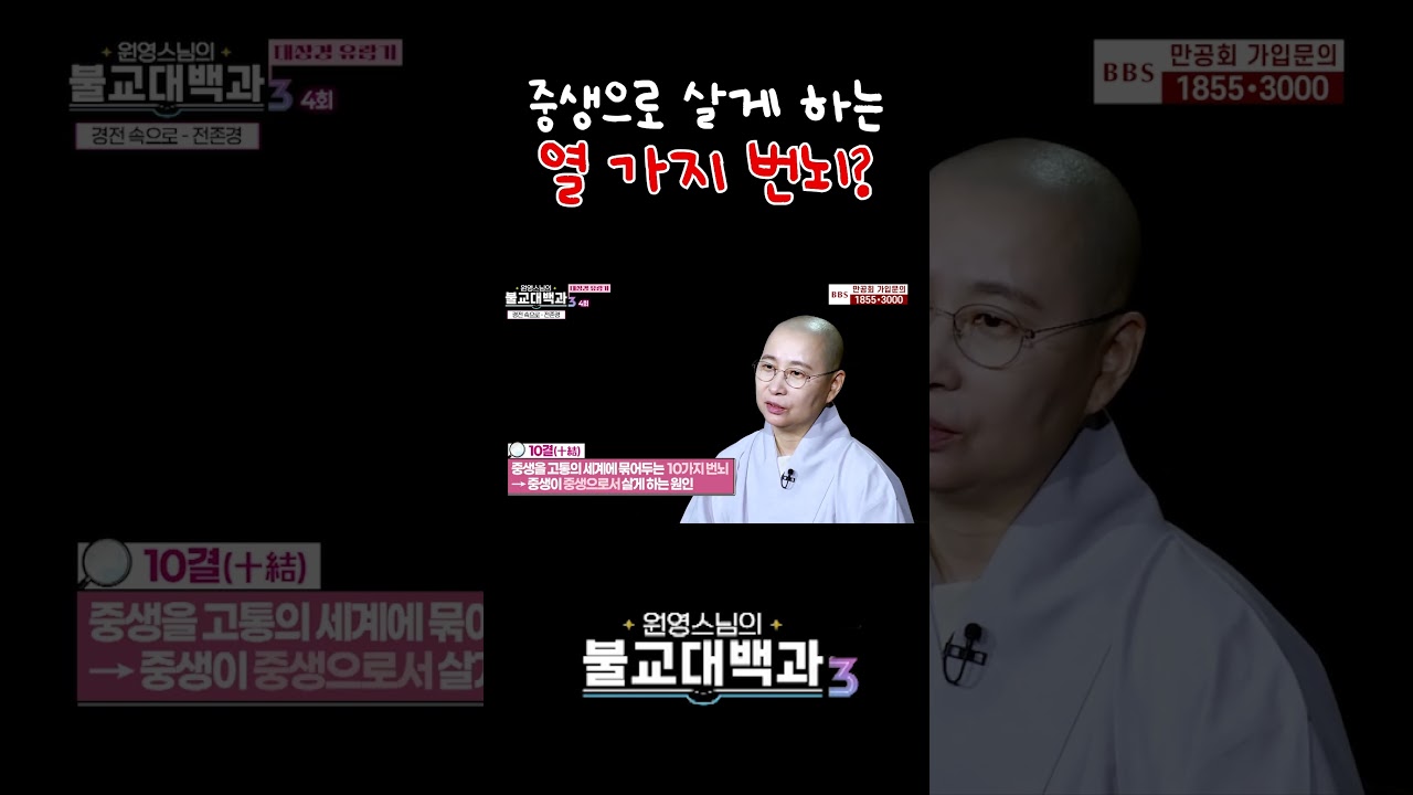 우리를 중생으로 살게 하는 열 가지 번뇌 😫 