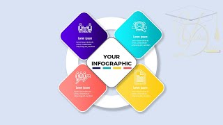design four steps infographic presentation slide in PowerPoint  tutorial no 101