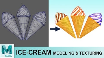 Ice Cream Cone Modeling Maya in Autodesk Maya 2017 | 3D Tutorials for Beginners Series