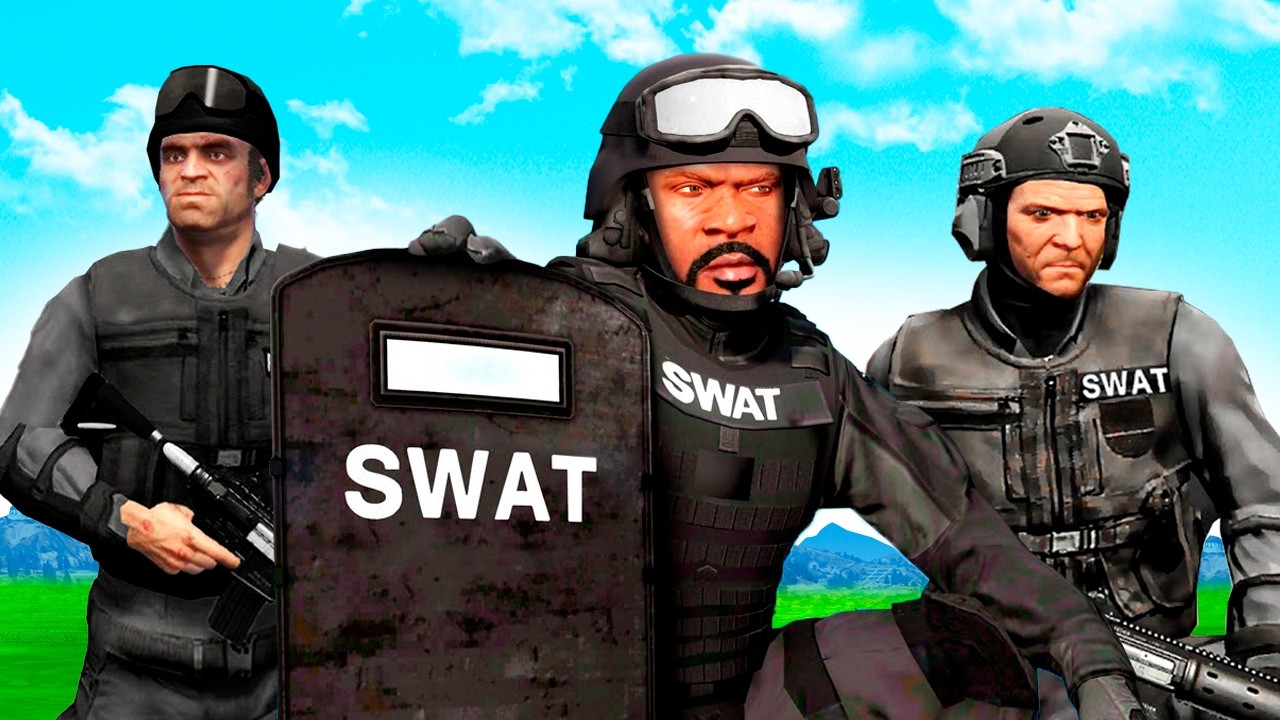 Franklin, Michael y Trevor se Unen al SWAT en GTA 5