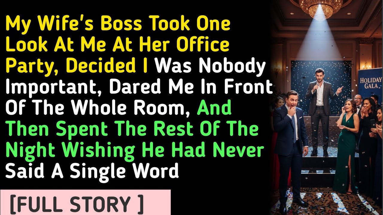 My Wife's Boss Took One Look At Me At Her Office Party, Decided I Was Nobody Important, Dared Me ...
