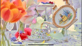 Cozy Spring Afternoon Tea Party ☕ in my countryside cottage garden sunroom  Recipes & Decor