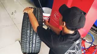 pemasangan Ban Standar Terios