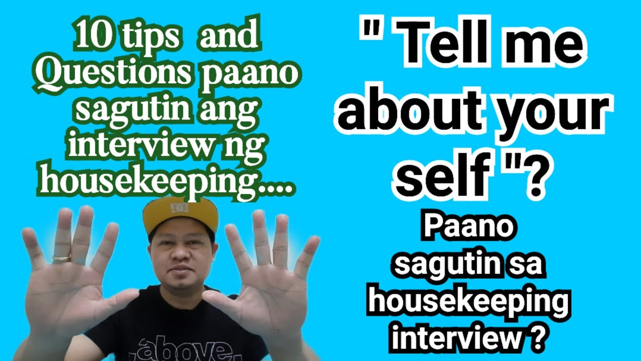 10 TIPS(HOUSEKEEPING ) INTERVIEW  RELATED IN HOSPITAL.. KUNG PAANO PUMASA..