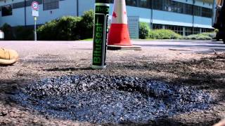 How to repair a pothole with cold lay tarmac