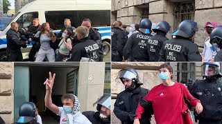 Humboldt University Faculty of Social Sciences building evacuated by police (Berlin, Germany)