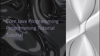 java tutorial: Introduction