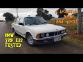 BMW 735i E23 test driven in Tasmania. A beautiful noise, and quick!