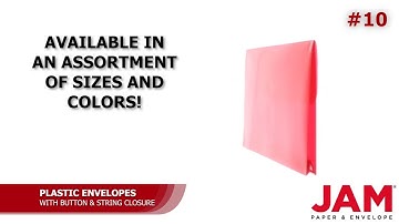 Red #10 Plastic Envelope w  Button and String Closure