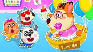 Teacher Becomes A Baby Getting Ready For School Song Wolfoo Nursery Rhymes & Kids Songs