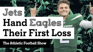 Jets hand Eagles their first loss of the season