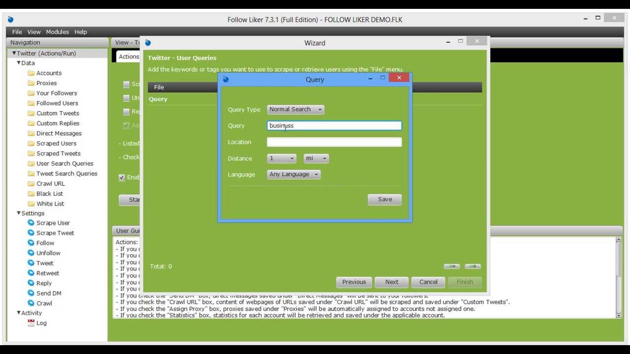 Followliker v7 Demo - Follow Twitter Users