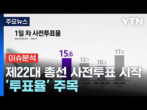 [YTN24] 제22대 총선 사전투표 시작...&#39;투표율&#39; 주목 / YTN