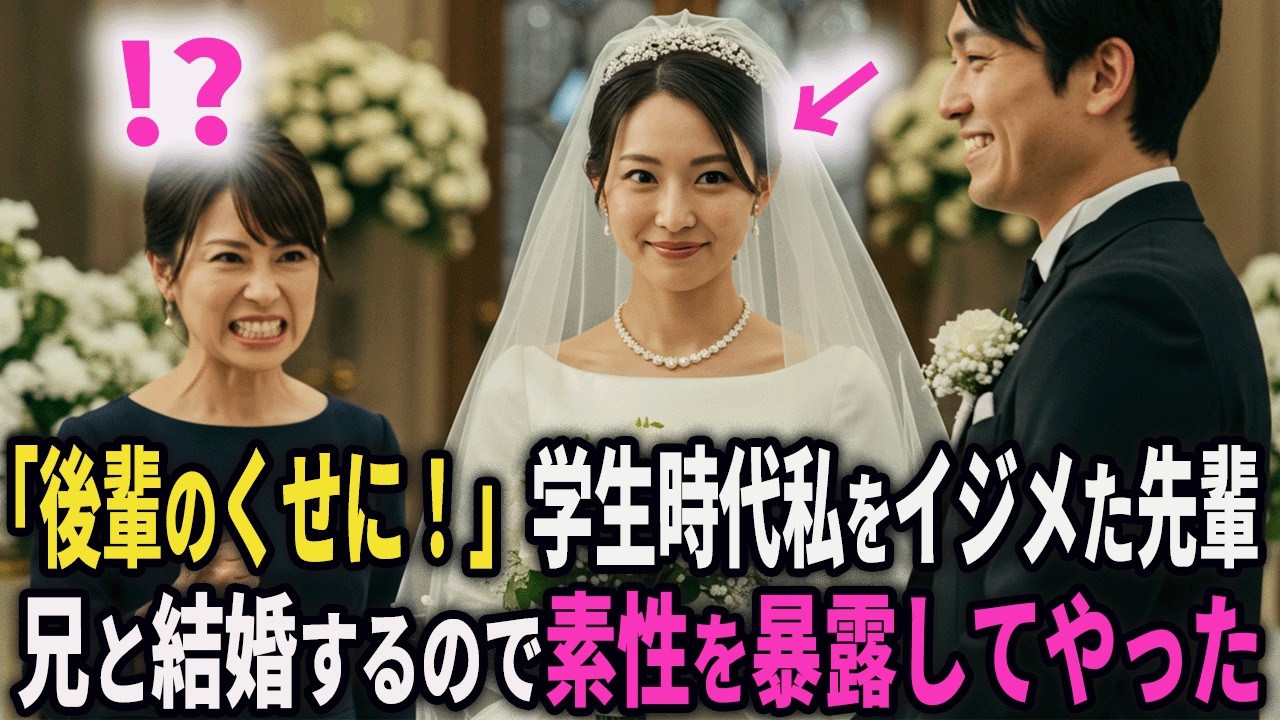 「後輩のくせに!」学生時代私をイジメた先輩 兄と結婚するので素性を暴露してやった #シニア#朗読#健康#人生