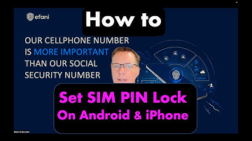 How to Setup SIM Card Lock on Android or iPhone - get PUK  - BUT BEWARE!