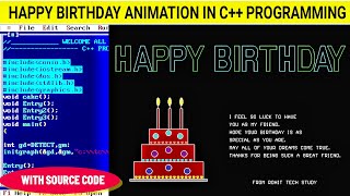 Happy Birthday wishes C++ Programming | Birthday wishes in c graphics | Birthday celebration in c