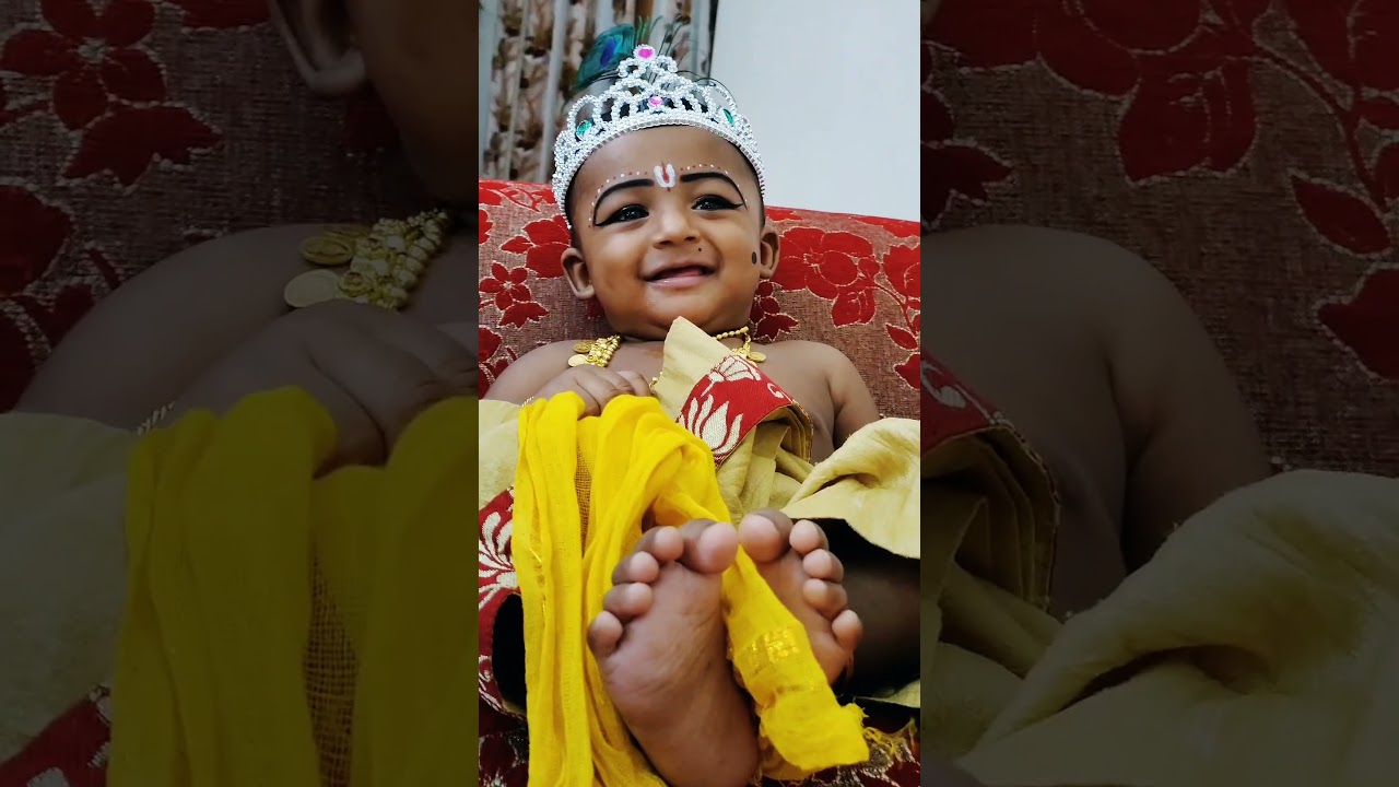 Our Little Krishna🥰 #krishna #unnikannan #janmashtami #littlekrishna #kanha #makeup #mother #trendy
