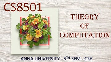 CS8501 - THEORY OF COMPUTATION - SYLLABUS INTRODUCTION  BY ABISHA