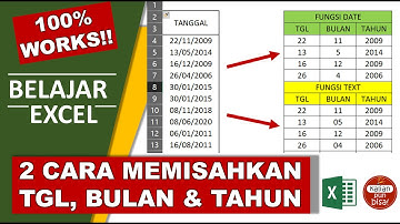 Cara Memisahkan Tanggal Bulan dan Tahun di Excel | How to separate date column each other in excel