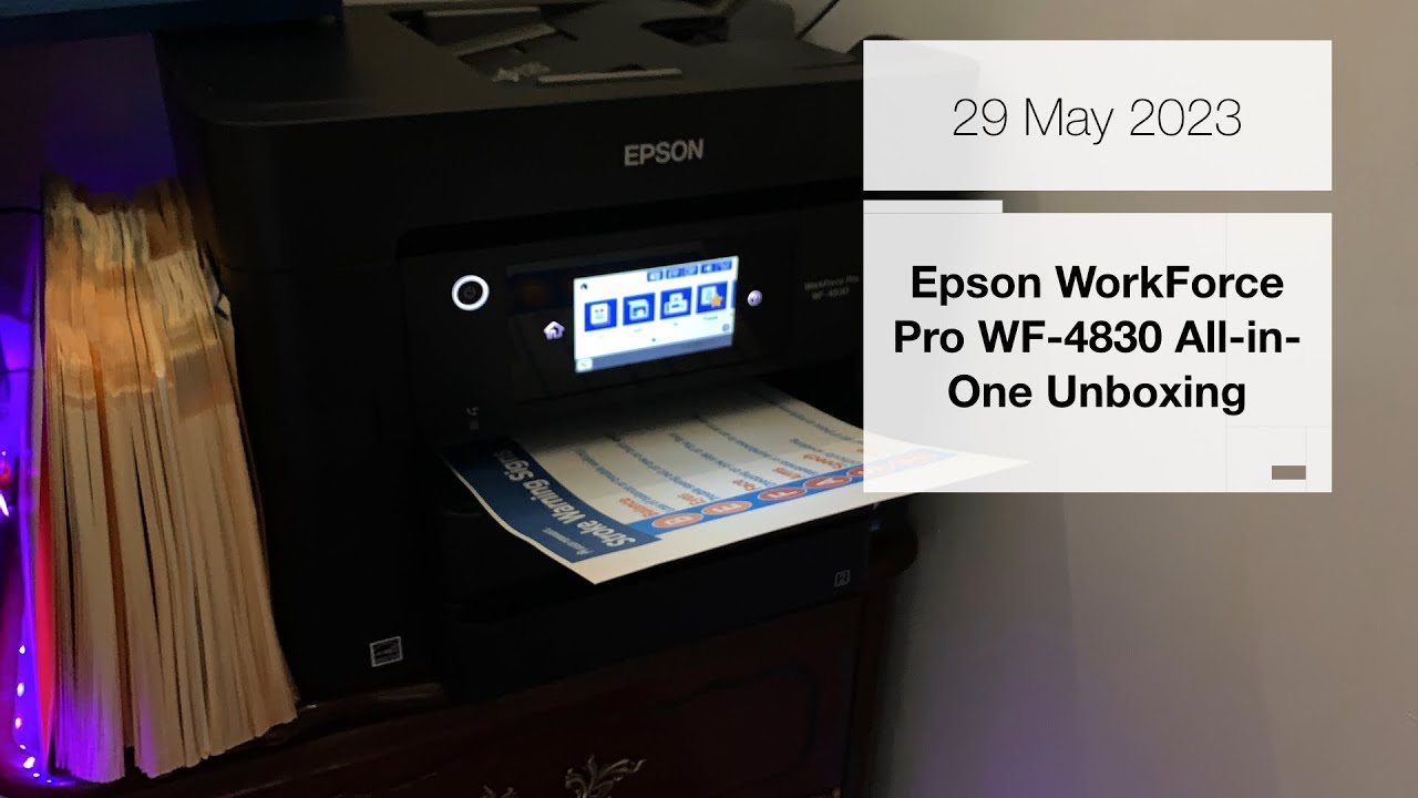 Epson WorkForce Pro WF4830 Unboxing YouTube