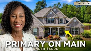 Touring a $599,000 Brick Home in Conyers, GA |  Main Level Owner's Suite l Atlanta Suburb