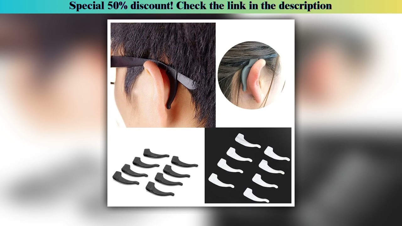 Top 5 Pairs aAnti Slip Ear Hook Eyeglass Eyewear Accessories Eye Glasses Silicone Grip Temple Tip H