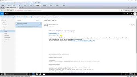 Create a rule block sent based on the file name extension in Exchange 2016