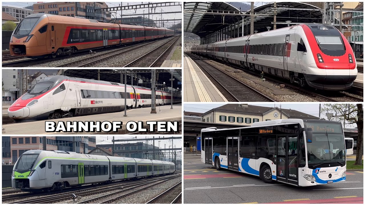 Züge beim Bahnhof Olten | Trains at Olten station (2023)