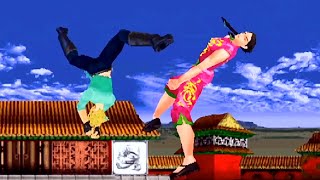 Virtua Fighter 2 (1995) Sarah Bryant Playthrough (SEGA Saturn)