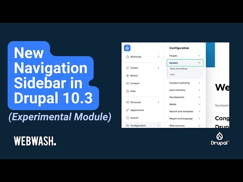 New Navigation Sidebar (Experimental) in Drupal 10.3