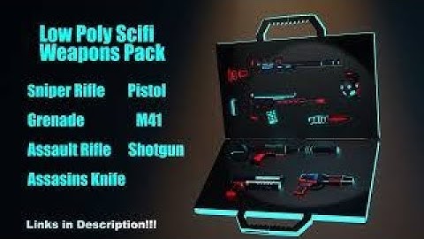 Low Poly Stylized Sci-Fi Weapons Pack Blender CyclesX Render